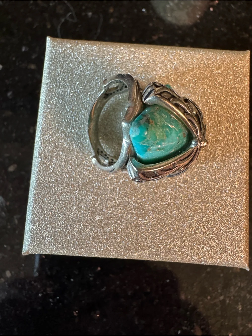 Studio Barse Turquoise Stone Ring with  Butterfly Accent - Women Jewelry 925